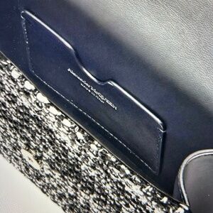 Alexander McQueen Black/White Raffa skull Crossbody Bag